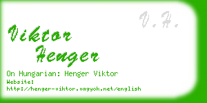viktor henger business card